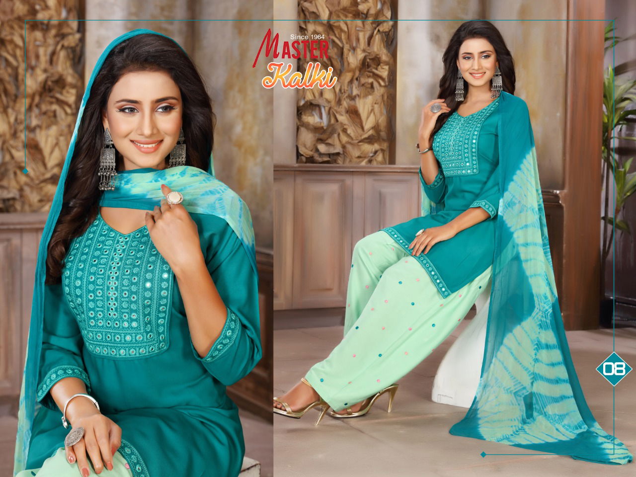 master kalki  Latest Fancy Designer Emboridery Casual Wear Readymade Punjabi Patiyala  Salwar Suit